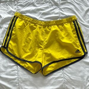 adidas Yellow Athletic Shorts